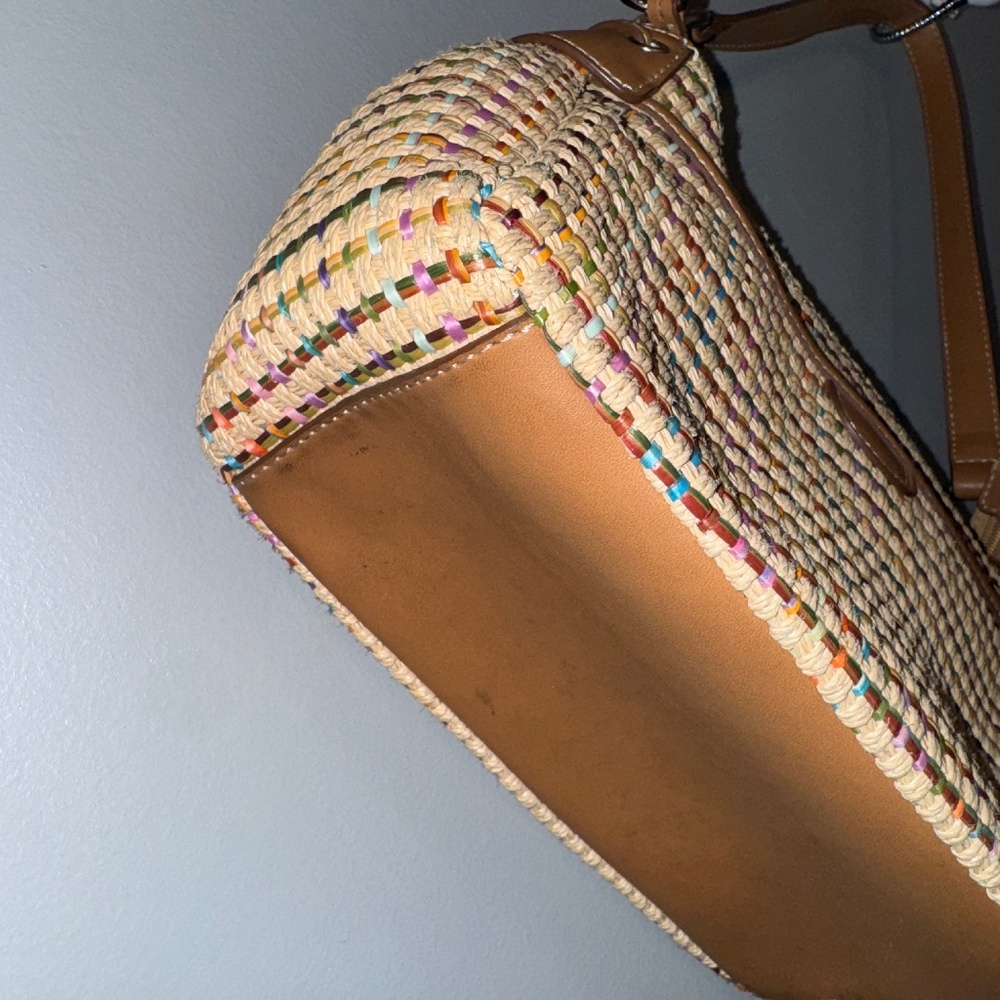 EUC Vintage Fossil Multicolor Woven Shoulder Bag Purse - Picture 2 of 15